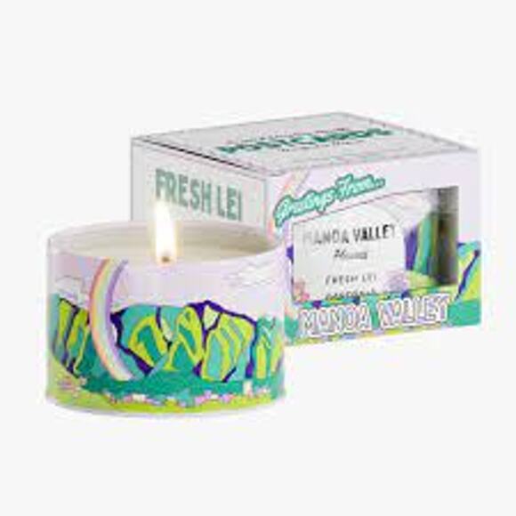 Brand New Hawaii Postcards Scented Destination "Manoa Valley” Candle - Picture 1 of 5